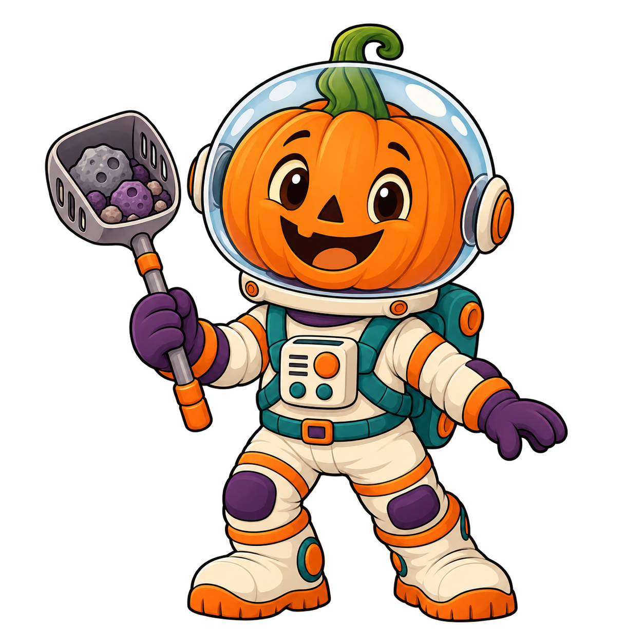 Vault sample: pumpkin astronaut in color